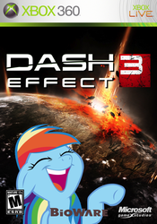 Size: 756x1080 | Tagged: safe, artist:catharta, rainbow dash, g4, crossover, laughing, mass effect, mass effect 3