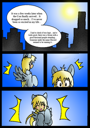 Size: 556x785 | Tagged: safe, artist:neoncabaret, oc, oc only, oc:mel, human, comic:derpy's wish, clothes, comic, costume