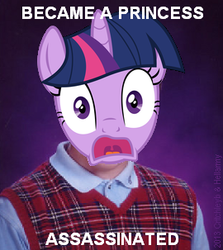 Size: 270x303 | Tagged: safe, artist:hellarmy, twilight sparkle, alicorn, pony, g4, abuse, assassination, bad luck brian, exploitable meme, female, mare, meme, op is a duck, op is trying to start shit, twilight sparkle (alicorn), twilybuse