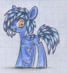 Size: 396x428 | Tagged: safe, artist:purplescorpion187, oc, oc only, pegasus, pony, traditional art