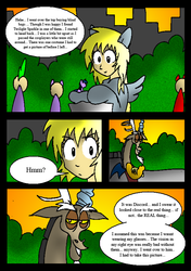 Size: 562x799 | Tagged: safe, artist:neoncabaret, discord, oc, oc:mel, human, comic:derpy's wish, g4, comic