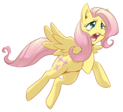 Size: 900x819 | Tagged: dead source, safe, artist:pyoo-kee-pony, fluttershy, pegasus, pony, g4, female, flying, open mouth, simple background, solo, spread wings, transparent background, wings