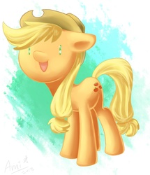 Size: 836x972 | Tagged: safe, artist:ami-cat, applejack, earth pony, pony, g4, female, solo