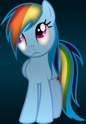 Size: 3100x4466 | Tagged: safe, artist:kartdasher, rainbow dash, g4, eyes open, front view, gradient background, solo