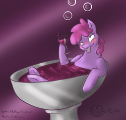 Size: 1000x948 | Tagged: safe, artist:aeritus, berry punch, berryshine, g4, 30 minute art challenge, blushing, drunk