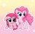 Size: 729x707 | Tagged: safe, artist:misuuzu, pinkie pie, g4, duality, filly, pinkamena diane pie