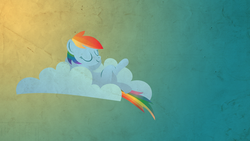 Size: 2560x1440 | Tagged: safe, artist:foxy-noxy, rainbow dash, pony, g4, cloud, female, solo, wallpaper