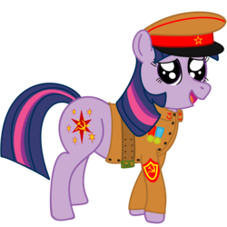 Size: 1750x1750 | Tagged: safe, twilight sparkle, g4, army, clothes, communism, military, russia, russian, soviet, uniform