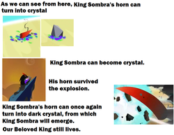 Size: 1068x824 | Tagged: safe, screencap, king sombra, g4, the crystal empire, hypothesis, solo, text