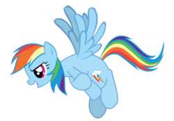 Size: 727x507 | Tagged: source needed, useless source url, safe, artist:poison--hearts, rainbow dash, pegasus, pony, g4, female, mare, open mouth, simple background, smiling, solo, spread wings, transparent background, wings
