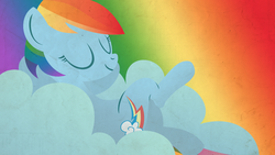 Size: 2560x1440 | Tagged: safe, artist:foxy-noxy, rainbow dash, pony, g4, cloud, female, solo, wallpaper