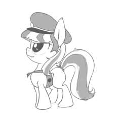 Size: 1246x1327 | Tagged: safe, artist:leadhooves, tag-a-long, g4, filly, monochrome, sketch, thin mint