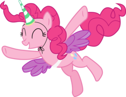 Size: 7813x6000 | Tagged: safe, artist:jessicat0, pinkie pie, alicorn, pony, g4, magical mystery cure, my little pony: friendship is magic, absurd resolution, partycorn, simple background, transparent background, vector