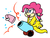 Size: 744x560 | Tagged: safe, artist:nidote-the-nidoran, pinkie pie, g4, bullet bill, crossover, koopafied, koopalings, nintendo, party cannon, species swap, super mario bros.