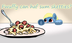 Size: 1024x610 | Tagged: safe, artist:inkiepie, fluffy pony, fluffy pony original art, hugbox, spaghetti