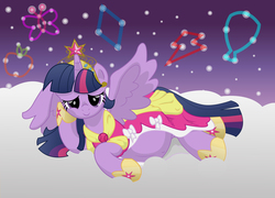 Size: 15000x10800 | Tagged: safe, artist:xniclord789x, twilight sparkle, alicorn, pony, g4, absurd resolution, belly, belly button, big belly, big crown thingy, clothes, cloud, coronation dress, cute, dress, elements of harmony, female, looking at you, mama twilight, mare, preglight sparkle, pregnant, solo, twiabetes, twilight sparkle (alicorn)