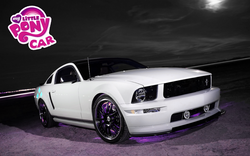 Size: 1280x800 | Tagged: safe, artist:shadowbolt240z, rarity, g4, car, ford, mustang