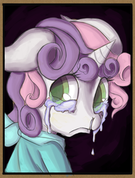 Size: 1501x1978 | Tagged: safe, artist:fauxsquared, sweetie belle, g4, crying, sad, snot, snotty belle