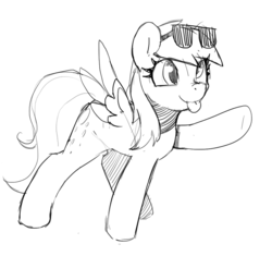 Size: 1010x948 | Tagged: safe, artist:mewball, derpy hooves, pegasus, pony, g4, female, mare, sunglasses