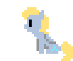Size: 150x125 | Tagged: safe, artist:zztfox, derpy hooves, pegasus, pony, g4, animated, female, mare, pixel art