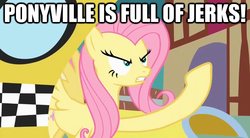 Size: 625x345 | Tagged: safe, fluttershy, g4, angry, image macro, taxi