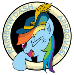 Size: 3164x3219 | Tagged: dead source, safe, artist:seriousarthos, rainbow dash, g4, hat