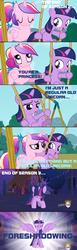 Size: 1900x6164 | Tagged: safe, princess cadance, twilight sparkle, alicorn, pony, g4, female, filly, foreshadowing, image macro, mare, twilight sparkle (alicorn)