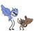 Size: 2126x1900 | Tagged: safe, artist:neroscottkennedy, alicorn, pony, barely pony related, male, mordecai, mordecai and rigby, regular show, rigby (regular show), simple background