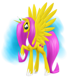 Size: 884x1000 | Tagged: safe, artist:stardustxiii, fluttershy, alicorn, pony, g4, alicornified, female, fluttercorn, race swap, solo