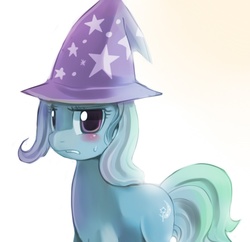 Size: 828x800 | Tagged: safe, artist:freedomthai, trixie, g4, blushing, hat