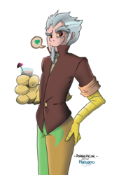 Size: 1500x2085 | Tagged: safe, artist:macuapo89, discord, human, g4, clothes, humanized, male, simple background, solo, transparent background