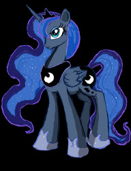 Size: 1683x2195 | Tagged: safe, artist:thelivingshadow, princess luna, pony, g4, female, simple background, solo