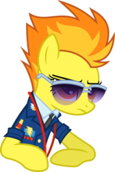 Size: 705x1052 | Tagged: safe, artist:d4svader, spitfire, pegasus, pony, g4, clothes, female, mare, necktie, show accurate, simple background, solo, spitfire's tie, sunglasses, svg, transparent background, uniform, vector, wonderbolts dress uniform