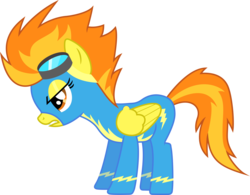 Size: 7165x5579 | Tagged: safe, artist:d4svader, spitfire, pegasus, pony, g4, absurd resolution, angry, clothes, female, show accurate, simple background, solo, svg, transparent background, uniform, vector, wonderbolts uniform