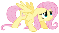 Size: 8192x4699 | Tagged: safe, artist:thatguy1945, fluttershy, pegasus, pony, g4, .svg available, absurd resolution, crouching, female, mare, simple background, solo, transparent background, vector