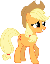Size: 575x734 | Tagged: safe, artist:soren-the-owl, applejack, earth pony, pony, g4, female, mare, simple background, solo, svg, transparent background, vector
