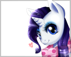 Size: 1280x1024 | Tagged: safe, artist:craftedcat, rarity, pony, g4, clothes, female, scarf, solo