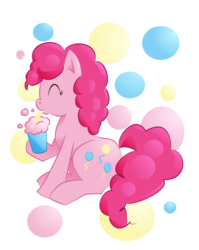 Size: 600x754 | Tagged: safe, artist:butterscotch25, pinkie pie, earth pony, pony, g4, drink, female, solo