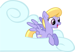 Size: 570x398 | Tagged: safe, artist:vector-brony, cloud kicker, pegasus, pony, g4, cloud, cutie mark, female, hooves, mare, on a cloud, open mouth, simple background, sitting on a cloud, solo, spread wings, transparent background, wings