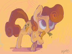 Size: 500x375 | Tagged: safe, artist:doctorpepperphd, carrot top, golden harvest, earth pony, pony, g4, carrot, cute, cutie top, solo