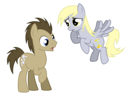 Size: 2036x1537 | Tagged: safe, artist:arceus55, derpy hooves, doctor whooves, time turner, earth pony, pegasus, pony, g4, cutie mark, derp, duo, duo male and female, female, male, mare, ship:doctorderpy, shipping, simple background, stallion, straight, swapped cutie marks, transparent background, underp, vector