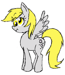 Size: 282x327 | Tagged: safe, artist:lilawesome1, derpy hooves, pegasus, pony, g4, female, mare, scrunchy face, solo