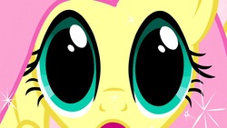 Size: 1280x720 | Tagged: safe, screencap, fluttershy, pegasus, pony, g4, magical mystery cure, my little pony: friendship is magic, close-up, dilated pupils, exploitable, eyes, female, mare, stare