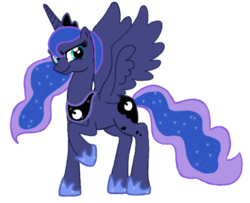 Size: 629x512 | Tagged: safe, artist:adrik-the-bat, princess luna, pony, g4, female, looking at you, simple background, solo