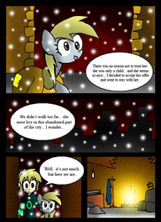 Size: 576x791 | Tagged: safe, artist:neoncabaret, derpy hooves, oc, oc:mel, human, comic:derpy's wish, g4, comic