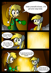 Size: 550x791 | Tagged: safe, artist:neoncabaret, derpy hooves, oc, oc:mel, human, comic:derpy's wish, g4, comic