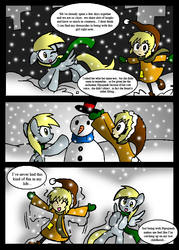 Size: 572x800 | Tagged: safe, artist:neoncabaret, derpy hooves, oc, oc:mel, human, comic:derpy's wish, g4, comic