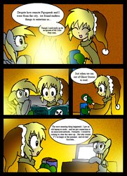 Size: 572x789 | Tagged: safe, artist:neoncabaret, derpy hooves, oc, oc:mel, human, comic:derpy's wish, g4, comic