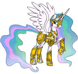 Size: 1800x1700 | Tagged: safe, artist:clamdiggydiggy, princess celestia, pony, g4, armor, female, solo