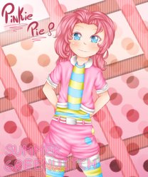 Size: 816x979 | Tagged: safe, artist:dakusum, pinkie pie, human, g4, female, humanized, solo